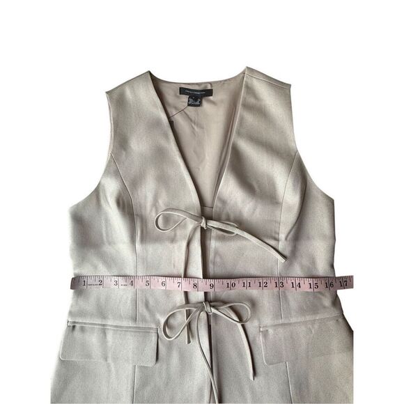 French Connection Tie Front Vest Size S - Picture 8 of 10